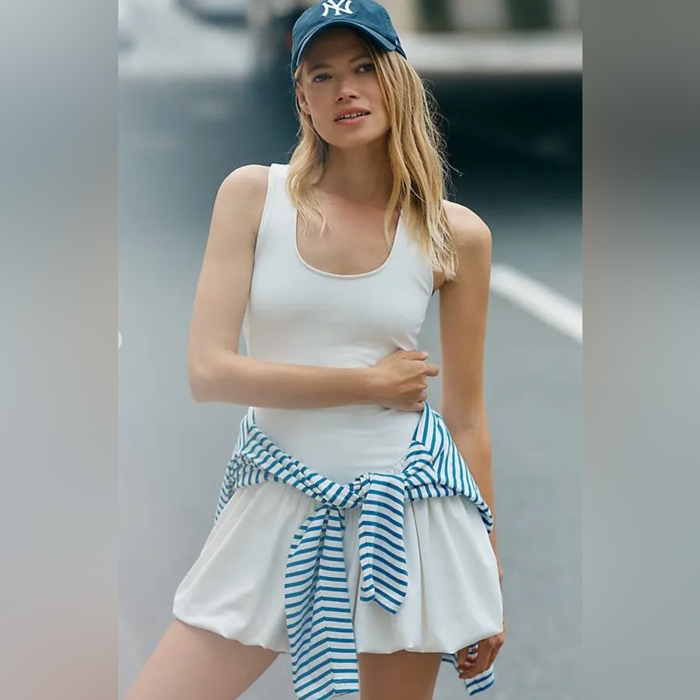 Daily Practice Bubble-Hem Mini Dress